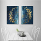 Modern Frameless Deep Sea Fish Printing wall art home decoration 2 living room picture painting