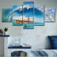 5 Panels Canvas Painting Beautiful sea Wall Art Painting Modern Home Decor Picture For Living Room