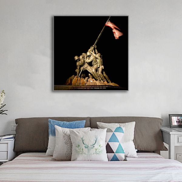 Professional made American soliders war art printed painting, CIQ CCPIT Certificate canvas painting home decor