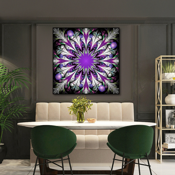 Mandala round full diamond embroidery kit colorful flower home decoration 5D diamond painting