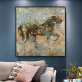 Home Decorative Handmade Modern Picture Running Horse Animal Abstract Wall Art Oil Paintings On Canvas