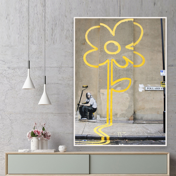 Customized design OEM minimalist style wall decoration printed canvas oil painting