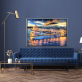 Digital oil painting night cityscape manual color filling modern wall art painting