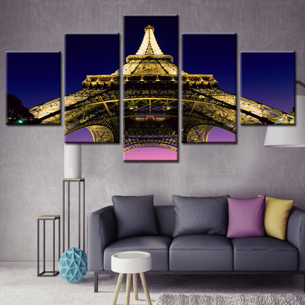 Modern Home Decor Living Room Canvas 5 Panel City Building Aerial View Wall Art Poster HD Print Painting Modular Pictures