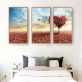 3 panel  picture canvas painting art garden poster tree of life wall paintings for living room home decor