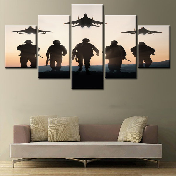 Super quality designs digital canvas painting war theme home wall decor