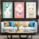 Wholesale Custom Rabbit and Pig Animal Wall Paintings Art on Canvas