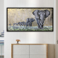 Handmade Wall Decoration  An elephant team Abstract Canvas Art Oil Painting for living room decor wall decor