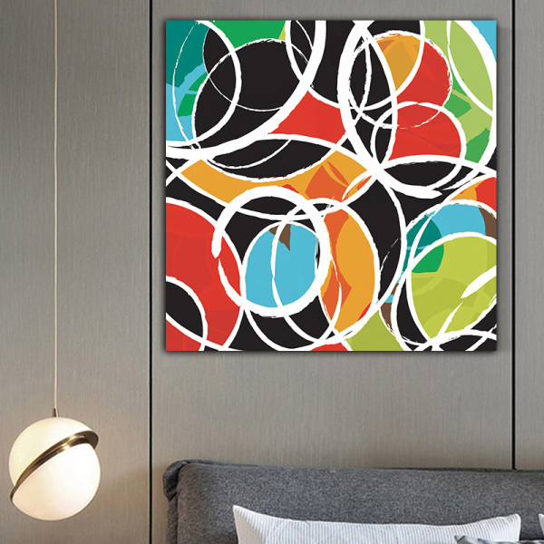 Wall art custom design abstract color circular prints canvas original products abstract paintings