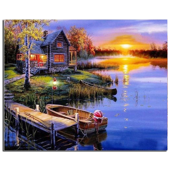 DIY 50x40cm Paint By Numbers For Landscapes Home Decoration Oil Painting By Numbers Full Set For Adults