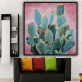100% Hand Painted Cactus Oil Painting On Canvas Home Decor Handmade Canvas Flowers Cactus Plants Oil Painting Without Frame