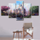 Frameless Canvas Castle Landscape Dream Printing Wall Art Home Oil Painting Decoration 5 Living Room Pictures