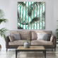 Hot sale summer fresh banana leaf home decoration painting printing canvas oil painting