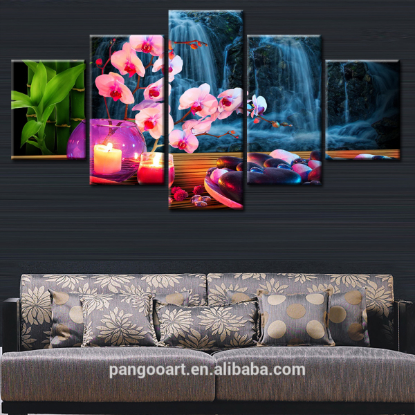 5 Pieces HD Hot Flowers Painting For Home Wall Art Decor Artwork Draw Modern Decorative Living Room Unframed Painting
