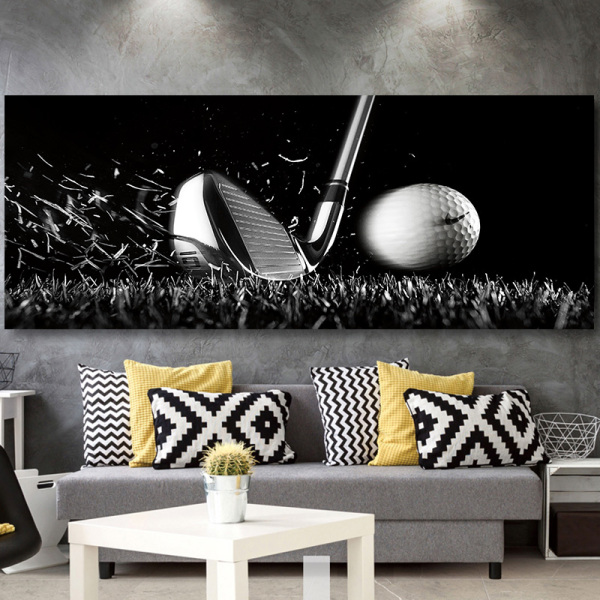 Modern decorative artworks the golf sports art printed painting, wall art poster prints art canvas painting