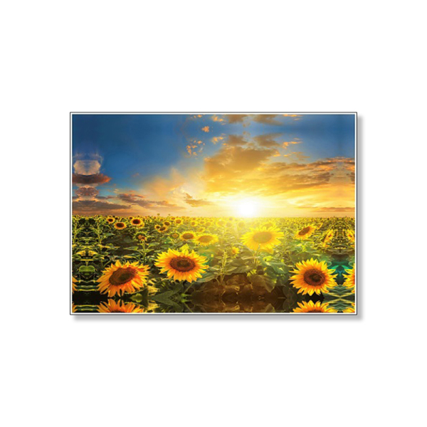 Sunset Natural Building Landscape Oil Painting By Numbers For Adults. Hand Painted Oil Paint By Numbers