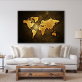 Custom order wholesale wall art geographical map bedroom wall decoration canvas printing painting