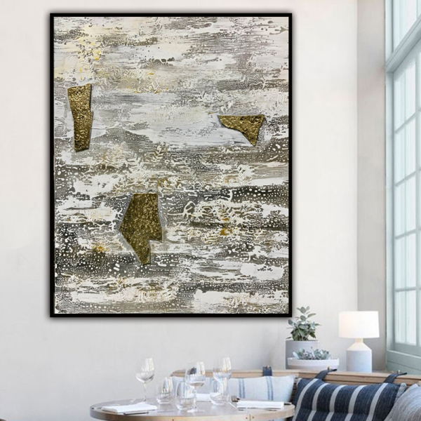 100% Handmade  Texture Oil Painting Abstract The river is floating  Art Wall Pictures for Living Room Home Office Decoration