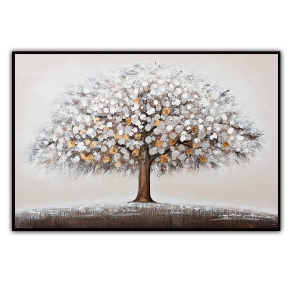 100% Handmade  Texture Oil Painting A tree full of fruit  Abstract Art Wall Pictures for Living Room Home Office Decoration