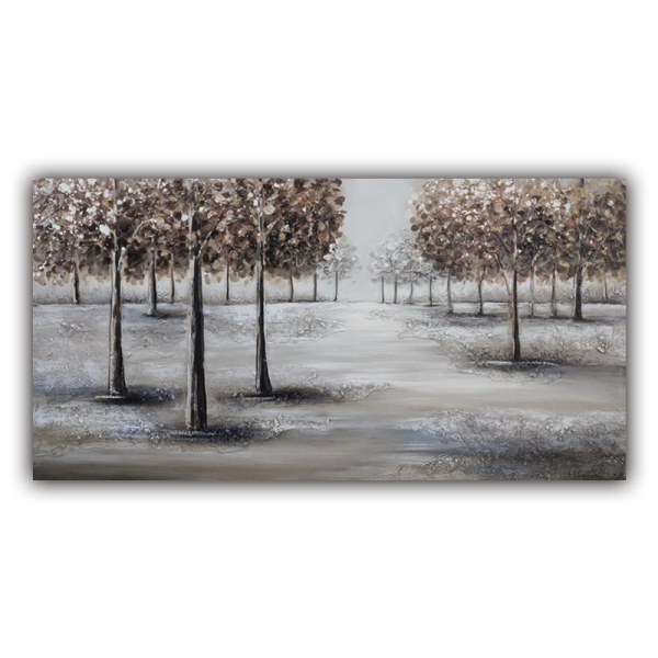 Custom oil painting brown thick texture forest modern oil paintings handmade for living room wall gifts