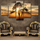 Modern 5 Frameless Canvas Sunlight Through Fog Printing Wall Art Home Decoration 5 Living Room Picture