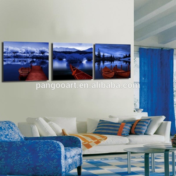beautiful Natural sunrise landscape oil painting on canvas for Living room wall decoration