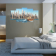 Modern Frameless City Cartoon Printing Wall Art Home Decoration 5 Living Room Pictures