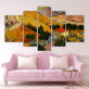 Canvas 5 Panel Hot Farmland and idyllic scenery   Wall Art Poster HD Print OTHER Paintings