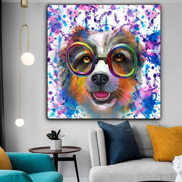 Canvas Painting Animal Wall Art dog Posters and Prints Wall Pictures for Living Room Decoration Home Decor