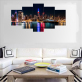 Modern 5 Frameless Canvas City Night Scene Picture Printing Art Home Decoration 5 Living Room Picture