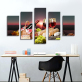 5 Panels Mandara Giclee Canvas Wall Art Canvas Painting Custom Wall Paintings Oil Painting For Living Room Wall Decoration