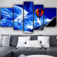 Modern   Canvas 5 Panel Hot air balloon snow mountain  Wall Art Poster HD Print Painting Modular Pictures