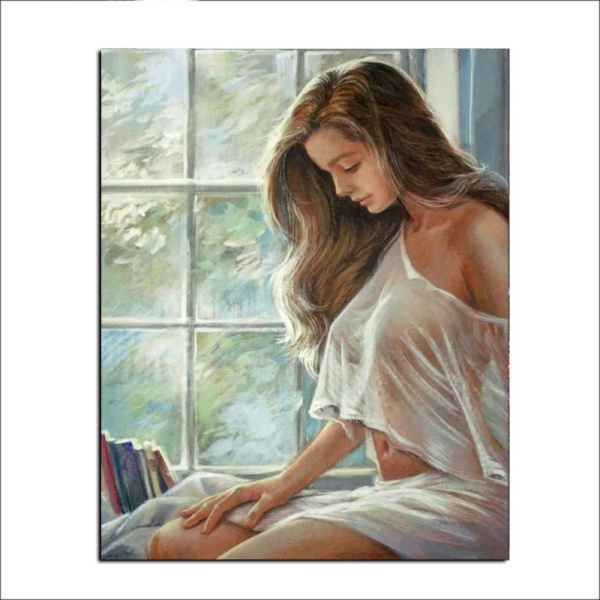Sexy Nude Girls Woman Painting On Canvas Kits Adult Diy Custom Handmade Oil Wall Decorative Art Paint By Number With Frame