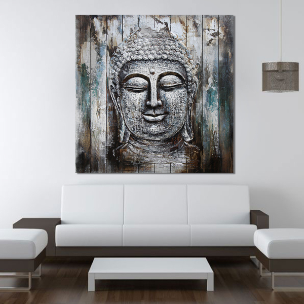 2018 new design Hand-paint Canvas Buddha oil Painting Decor Art Modern in China