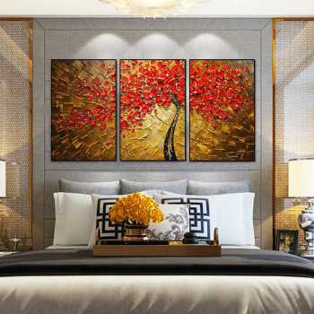 Handmade Oil Painting on Canvas High Quality Thick Knife Beautiful Flower Painting For Bedroom Decor