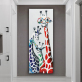 Handmade  Texture Oil Painting Funny giraffes of three Abstract Art Wall Pictures for  Home Office Decoration
