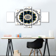 5 Islamic Round Image Mural Art Print Oil Painting Poster Decoration With White Background
