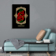 Modern Red and Gold  Islamic painting on Canvas Painting Poster Wall Art Living Room HD Framework Home Decor Printed Pictures