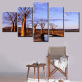 Modern 5 Frameless Canvas Blue Sky Tall Tree Picture Printing Art Home Decoration 5 Living Room Picture