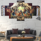Abstract Frameless Jesus Dinner 5 Canvas Wall Art Combination Painting Home Decoration Oil Painting
