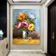 oil painting flowers in vases wall art decor hotel picture home decoration accessories modern abstract canvas art