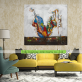 Newest Design Violin Saxophone Musical Instrument Set Wall Decor Abstract Artwork Canvas Oil Painting for Living Room