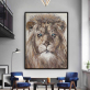 Handmade  Texture Oil Painting A mighty lion Abstract Art Wall Pictures for  Home Office Decoration