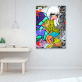 Wholesale customization street graffiti art abstract canvas wall decoration colored printed canvas oil painting