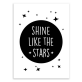 Nordic Motivational Quotes A4 Poster Print Star Wall Art Picture Modern Black White Kids Room Deco Canvas Painting No Frame Gift