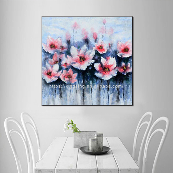 100% Custom Flower painting canvas wall art abstract canvas oil paintings for home decor