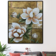 Handmade  Texture Oil Painting View White flowers Abstract Art Wall Pictures  Decoration