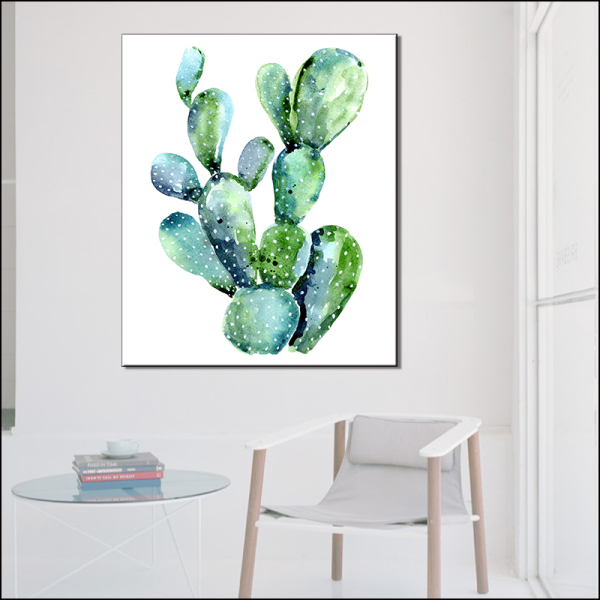 Wall Art Canvas Painting Cactus Plant Leaves Abstract Lines Nordic Posters And Prints Wall Pictures For Living Room Decor