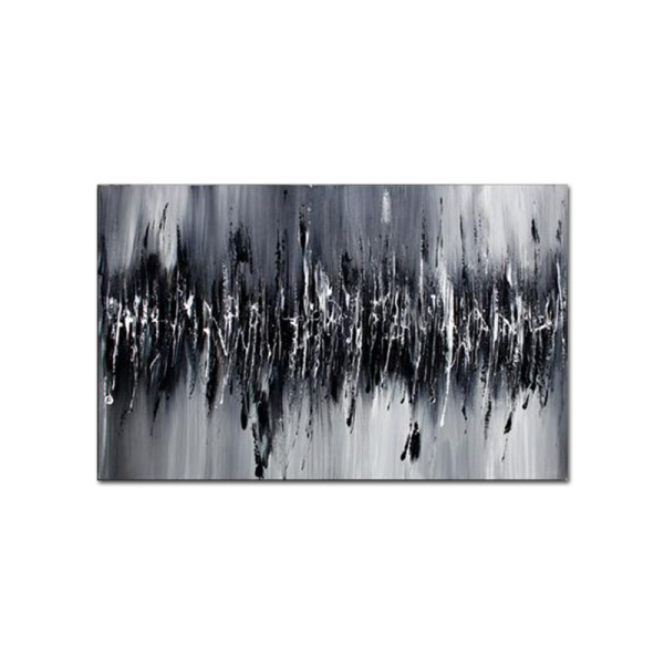 abstract oil painting Handmade  black and white painting on canvas wall art picture for living room home decoration