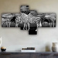 Hot selling classic wall art forest two zebras photo stitching canvas wholesale original product painting